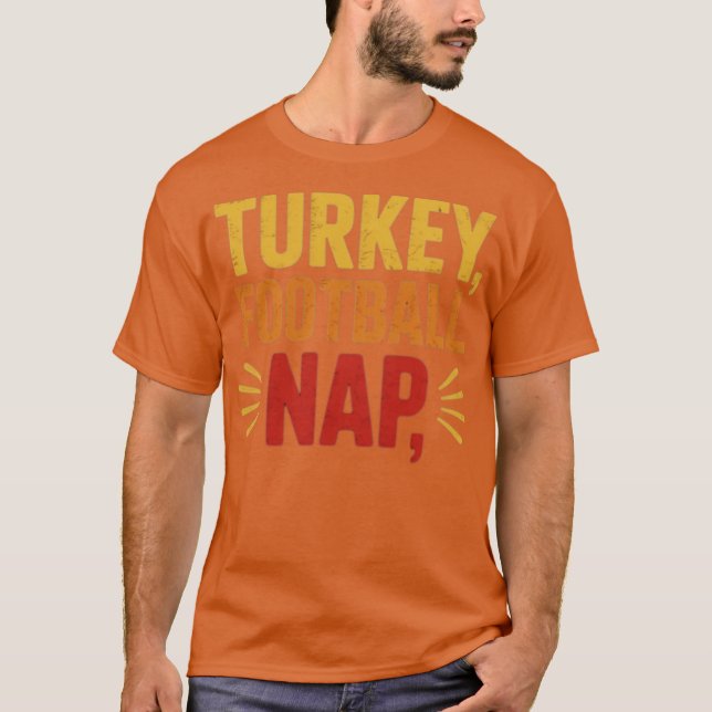 T-shirt Turquie, Football, Nap Drôle Thanksgiving (Devant)