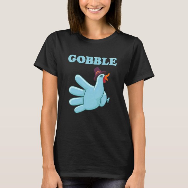 T-shirt Turquie Gobble Glove Nurse Médicale RN ER Automne  (Devant)