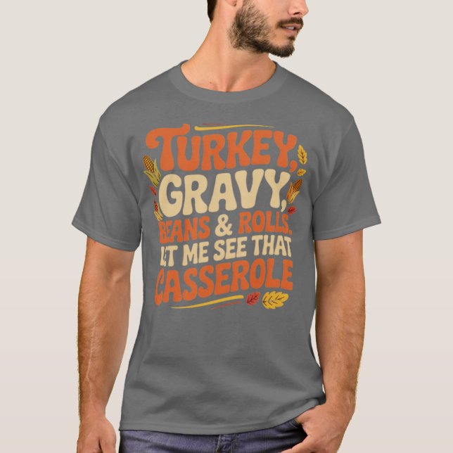 T-shirt Turquie, Gravure, Haricots & Rouleaux (Devant)