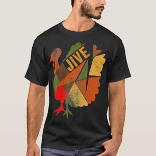 T-shirt Turquie Jive Thanksgiving Turquie Patchwork Fête D