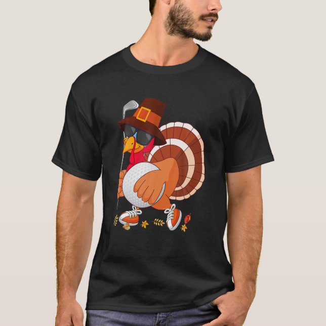 T-shirt Turquie Jouer Golf Thanksgiving Turquie Golf Playe (Devant)