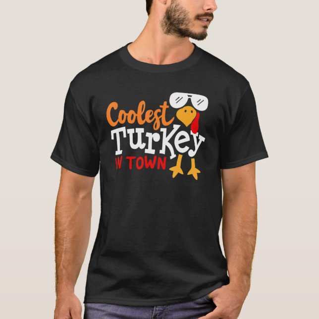 T-shirt Turquie la plus froide dans la ville Bon thanksgiv (Devant)
