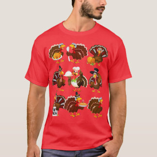 T-shirt Turquie Mange Pizza Turquie Jour Thankgiving Turke