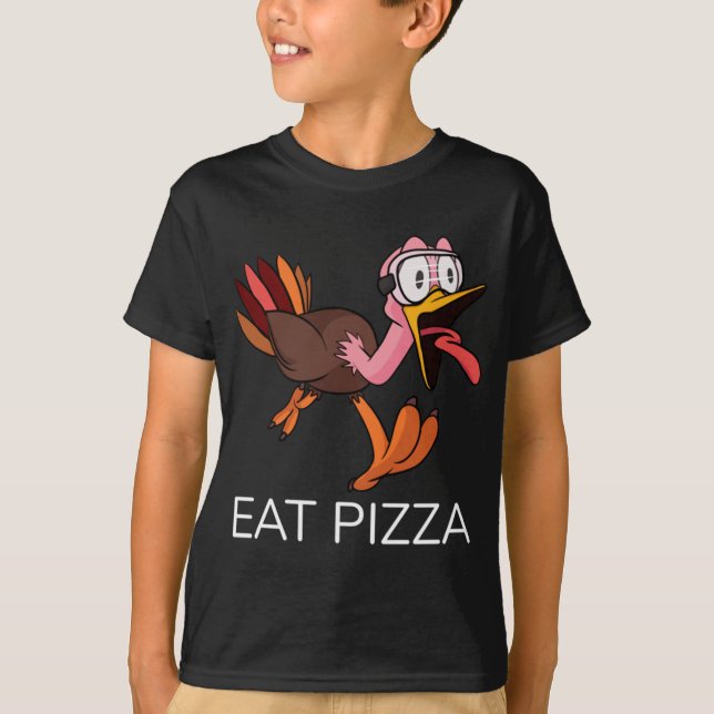 T-shirt Turquie Mangez Pizza Hommes Femmes Végétarien Enfa (Devant)