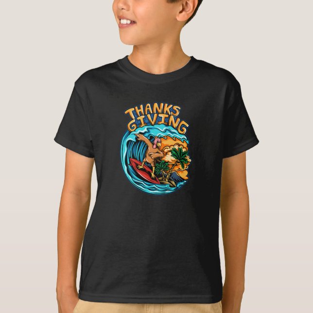 T-shirt Turquie Monter Une Planche De Surf Sur Les Vagues  (Devant)
