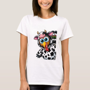 T-shirt Turquie Moo Costume de vache drôle Thanksgiving Ha