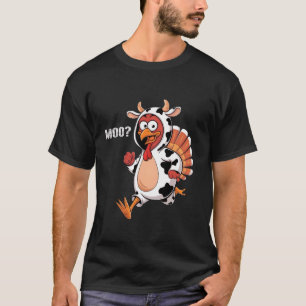 T-shirt Turquie Moo Drôle Thanksgiving Turquie habillée Co