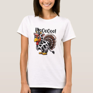 T-shirt Turquie Moo Drôle Turquie vache Thanksgiving