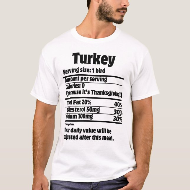 T-shirt Turquie - Nutrition Fact.w (Devant)