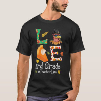 T-shirt Turquie Pèlerin Thanksgiving Day LOVE 3e année Tea
