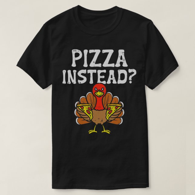 T-shirt Turquie Pizza Plutôt Drôle Thanksgiving Vegan Men  (Design devant)