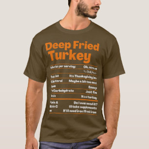 T-shirt Turquie Profonde Fried Thanksgiving Nutrition Fact