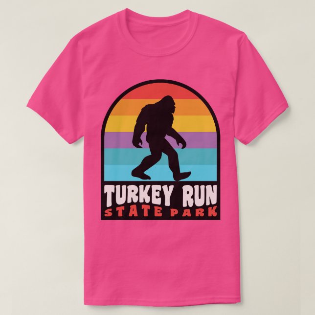 T-shirt Turquie Run State Park Retro Sunset (Design devant)