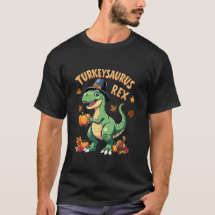 T-shirt Turquie Saurus Rex Dinosaur Citrouille Funny Thank