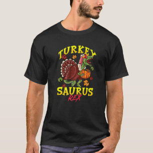 T-shirt Turquie Saurus Rex Thanksgiving T Rex Dinosaure Pu