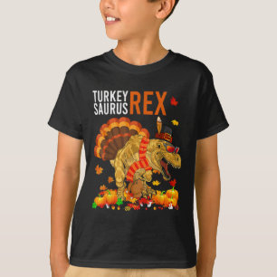 T-shirt Turquie Saurus TRex Funny Pilgrim Dinosaure Enfant