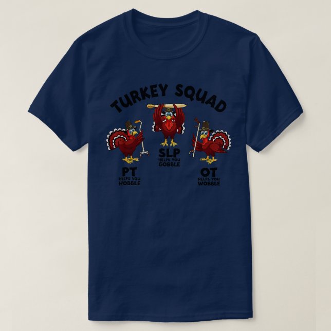 T-shirt Turquie Squad OT PT SLP ergothérapie Merci (Design devant)