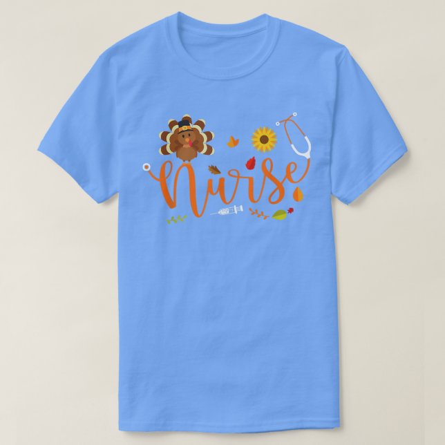 T-shirt Turquie Stethoscope Infirmière Thanksgiving  (Design devant)
