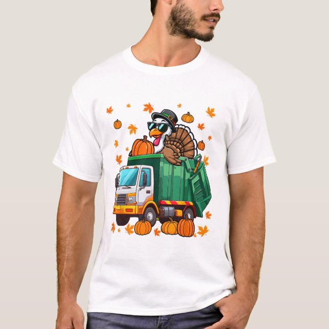 T-shirt Turquie Sungles Conduite Garge Camion Thanksgiving (Devant)