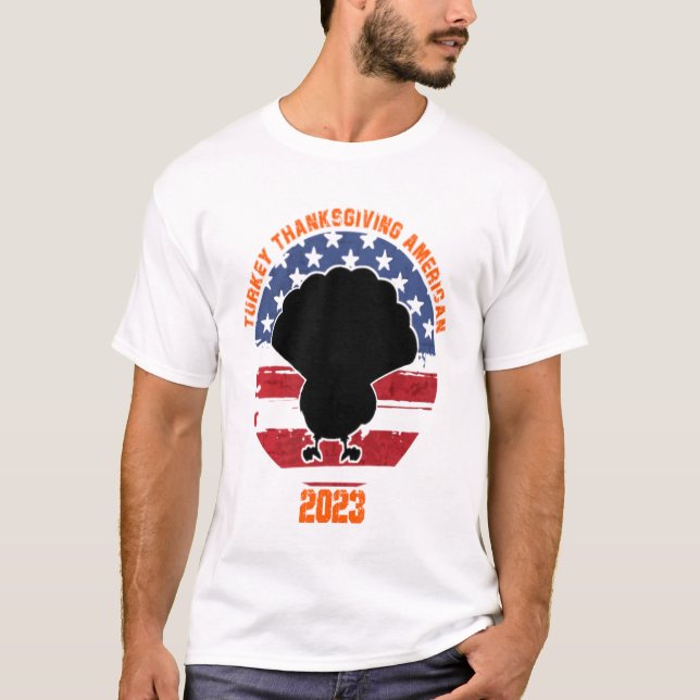 T-shirt turquie thanksgiving américain 2023 | fun thanksgi (Devant)