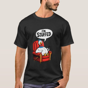 T-shirt Turquie Thanksgiving Stuffée Dormir Pleine graisse
