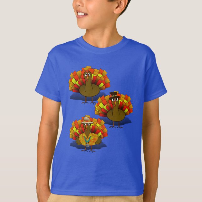 T-shirt Turquie Trio Thanksgiving (Devant)