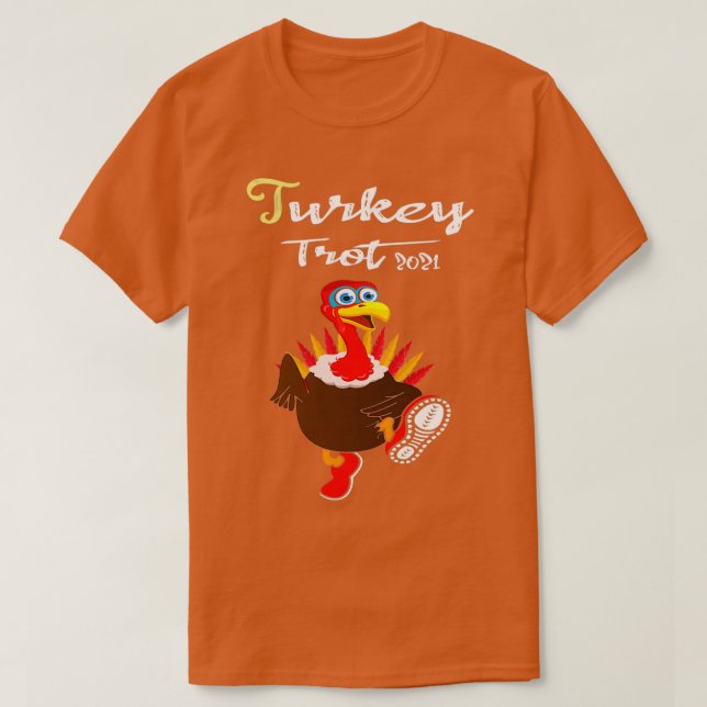 T-shirt Turquie Trot 2021 Drôle Thanksgiving Running (Design devant)
