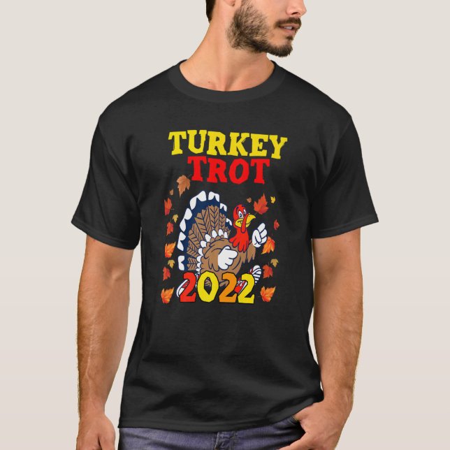 T-shirt Turquie Trot 2022 Thanksgiving Turquie en course (Devant)