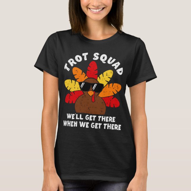T-shirt Turquie Trot Squad Race Drôle Thanksgiving Running (Devant)
