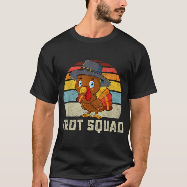 T-shirt Turquie Trot Squad Thanksgiving Run Costume Men Wo (Devant)