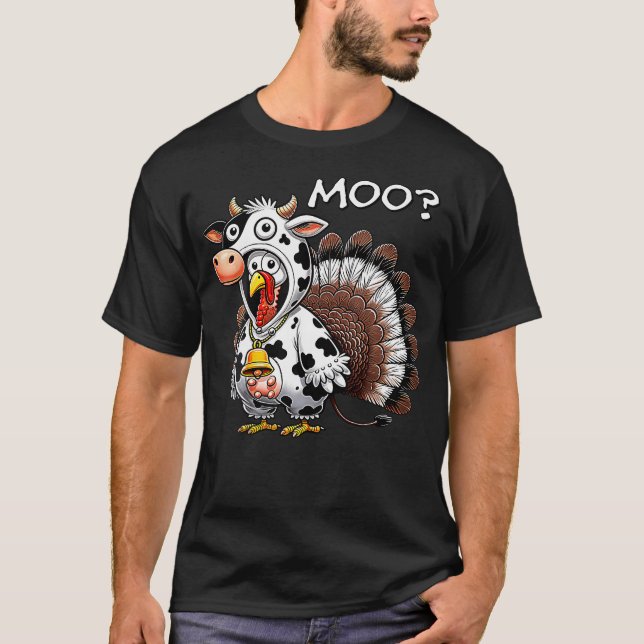 T-shirt Turquie Vache drôle Turquie Moo Vache Hommes d'act (Devant)