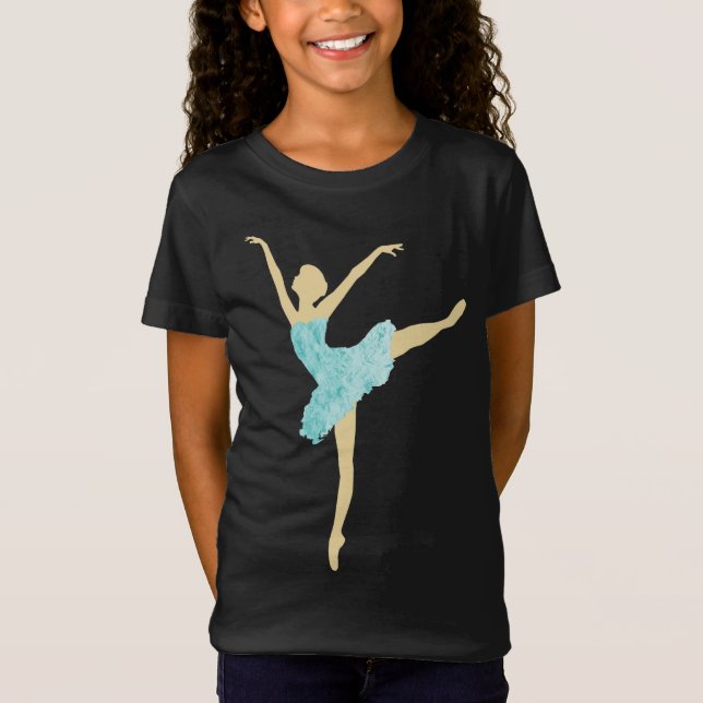 T-Shirt Turquoise Ballerina (Devant)