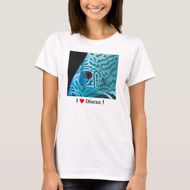 T-shirt Turquoise Blue Discus (Devant)