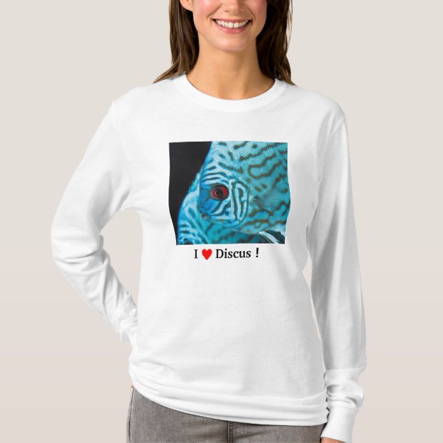 T-shirt Turquoise Blue Discus (Devant)