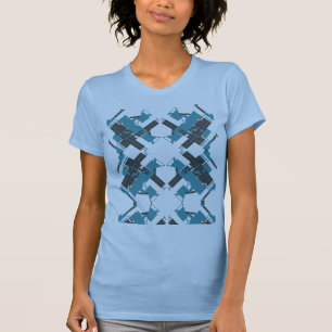 T-shirt Turquoise Charcoal Crisscross d'inspiration sud-ou