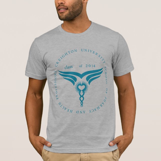 T-shirt turquoise de symbole (Devant)