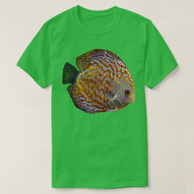 T-shirt Turquoise Discus Fish (Design devant)