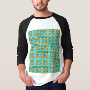 T-shirt Turquoise et Orange Trellis