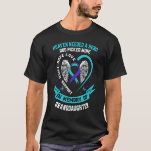 T-shirt Turquoise et violet Ribbon Suicide Sensibilisation