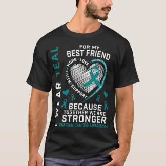 T-shirt Turquoise meilleur ami Soutien de sensibilisation 