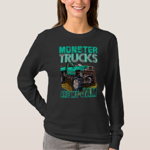 T-shirt Turquoise Monster Truck Sont Mon Jam Pour Monster
