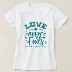 T-shirt Turquoise Parties scintillant de goutte amour ne t