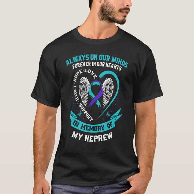 T-shirt Turquoise Purple Pour Toujours Dans Nos Coeurs Sui (Devant)