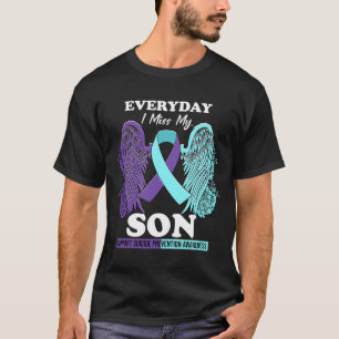 T-shirt Turquoise Purple Wing Miss Amour Son Prévention du