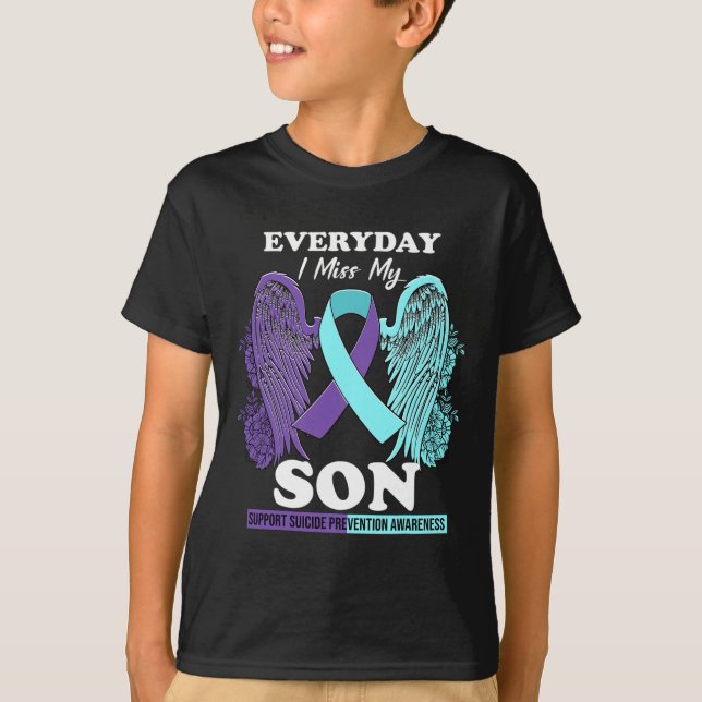 T-shirt Turquoise Purple Wing Miss Amour Son Prévention du (Devant)