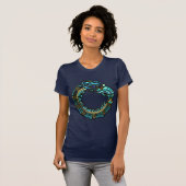 T-shirt Turquoise Quetzalcoatl (Devant entier)
