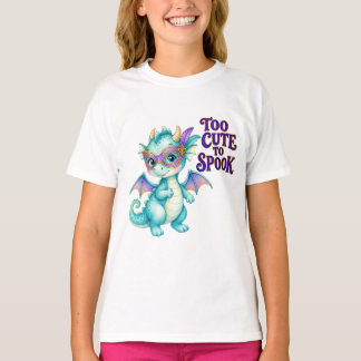 T-shirt Turquoise Trop Mignon pour Effrayer le Dragon d'Ha