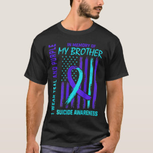 T-shirt Turquoise Violet Ruban Indicateur de sensibilisati
