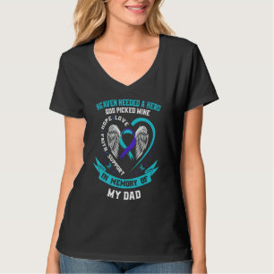 T-shirt Turquoise Violet Ruban Suicide Sensibilisation Che