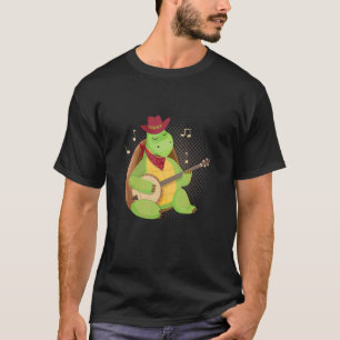 T-shirt Turtle Animaux Jouer Banjos Music Strings Instru